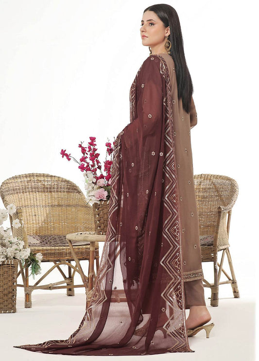 Sidra By Bin Hameed Luxury Chiffon Semi Stitched 3pcs - Jotey