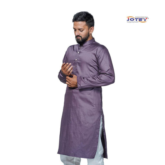 Solid Cotton Panjabi - Jotey