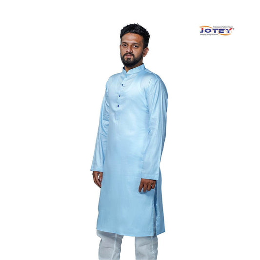 Solid Cotton Panjabi - Jotey