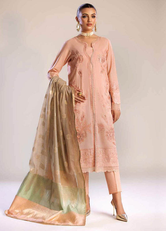 Tehzeeb By Riaz Arts Embroidered Chikankari Unstitched 3pcs - Jotey