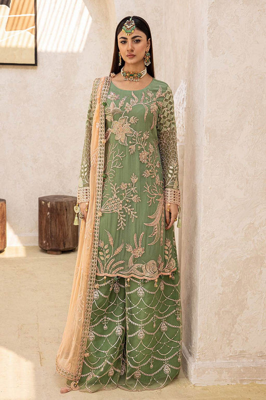 Zeenat Vol 18 Luxury EMB. Semi Stitched 3pcs - Jotey