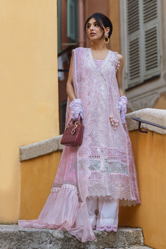 Zoha By Ansab Jahangir Embroidered Luxury Lawn'25 Unstitched 3pcs