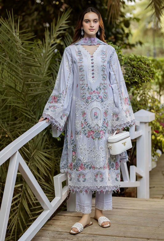 Adan's Libas Gardenia Embroiderd Unstitched Lawn 3 Piece