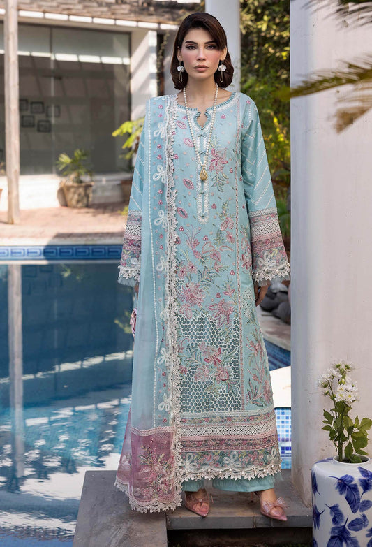 Adans Libas Summer's Dream Embroidered Lawn Unstitched 3 Piece - Jotey