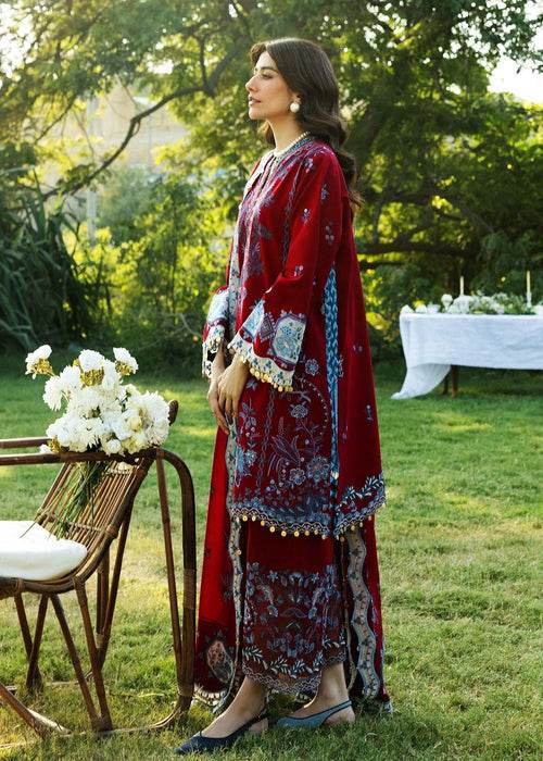 Siraa By Sadaf Fawad Khan Luxury Embroidered Lawn'25 Unstitched 3pcs - Jotey