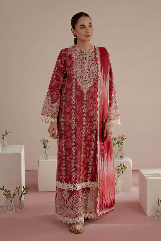 Floral Charm By Afrozeh Embroidered Lawn Unstitched 3pcs - Jotey