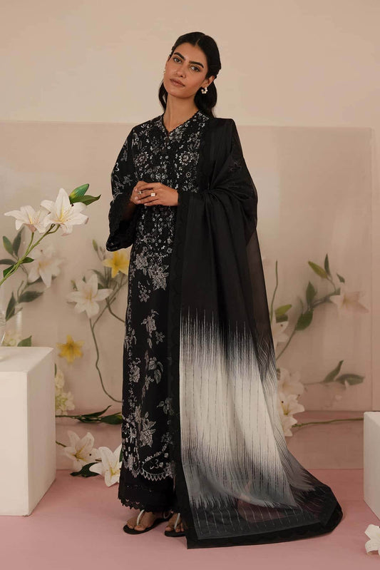 Floral Charm By Afrozeh Embroidered Lawn Unstitched 3pcs - Jotey