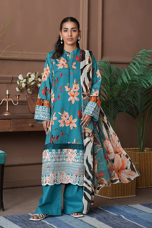 Shahzeen By Johra Embroidered Chikankari Printed Lawn Unstitched 3Pcs