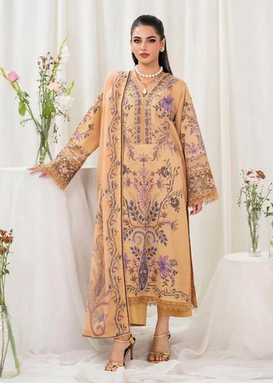 Meerak Breaking Bloom Digital Printed Lawn Unstitched 3Pcs