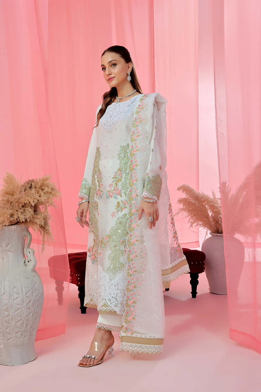 Noori By Guzel Embroidered Organza Stitched 3pcs