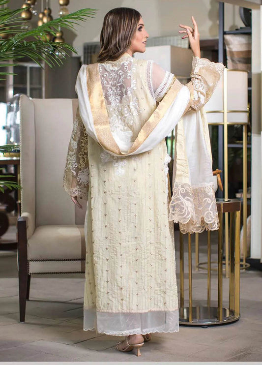 Shu Luxury Embroidered Unstitched 3Pcs - Jotey