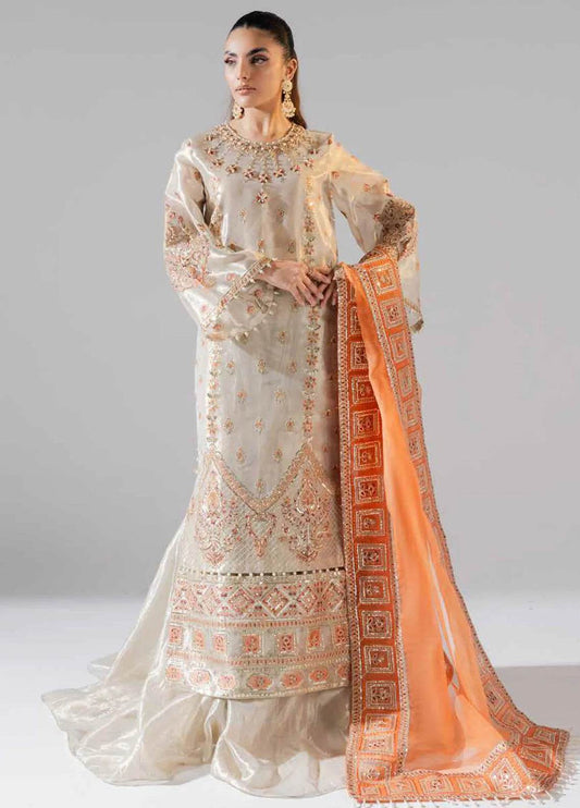 Zarez By Freesia Luxury Embroidered Unstitched 3pcs - Jotey