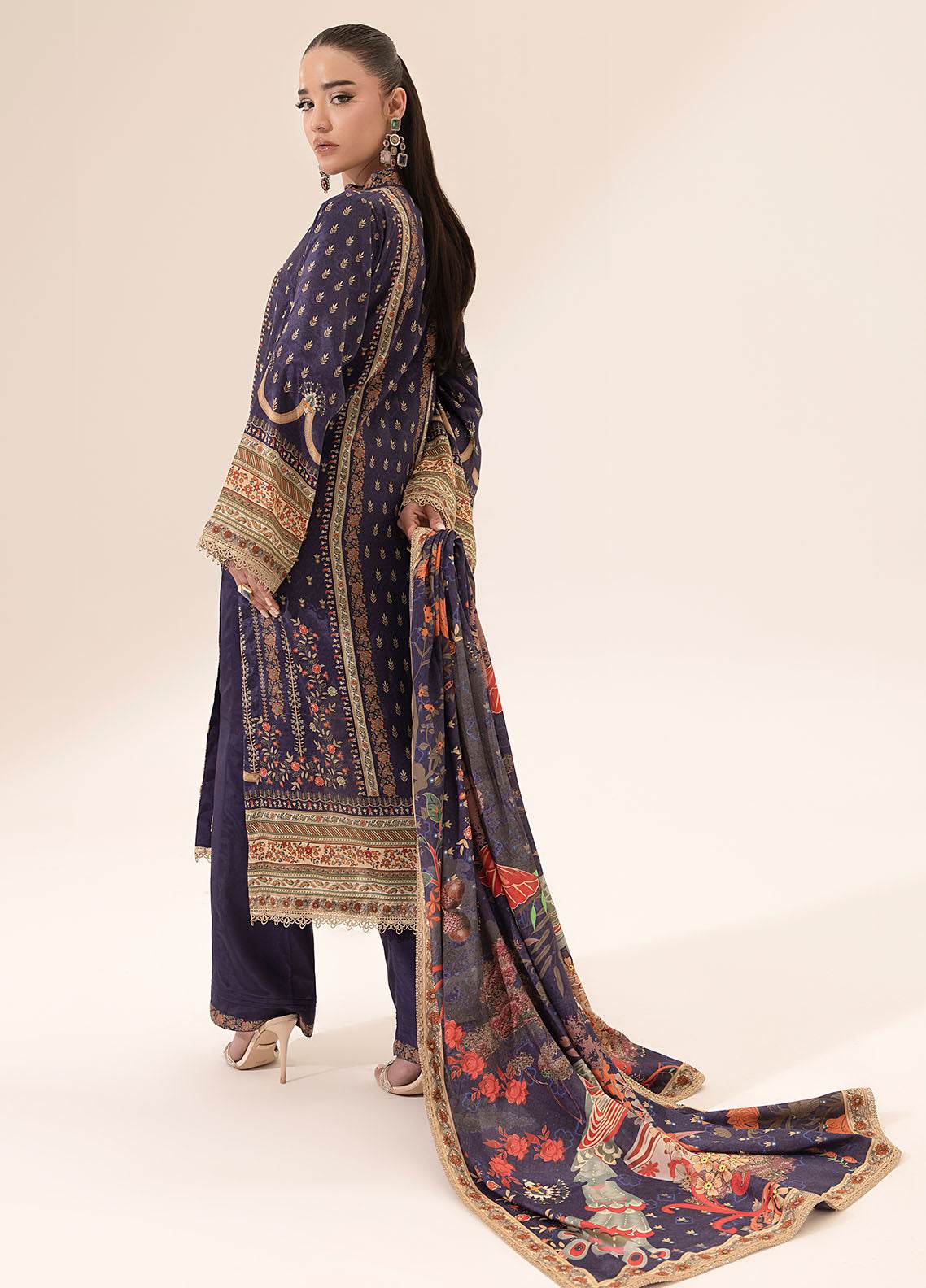 SUAY Eid Formals Unstitched Silk 3pcs - Jotey