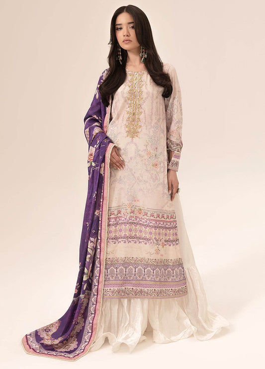 SUAY Eid Formals Unstitched Silk 3pcs - Jotey