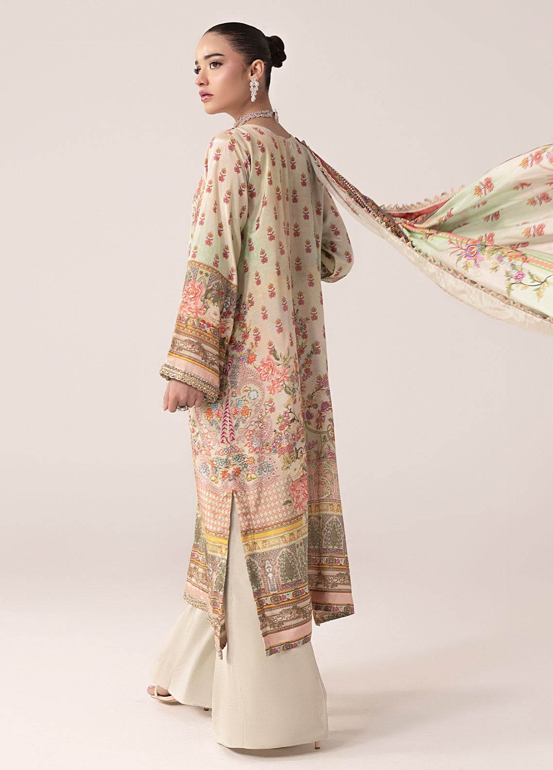 SUAY Eid Formals Unstitched Silk 3pcs - Jotey