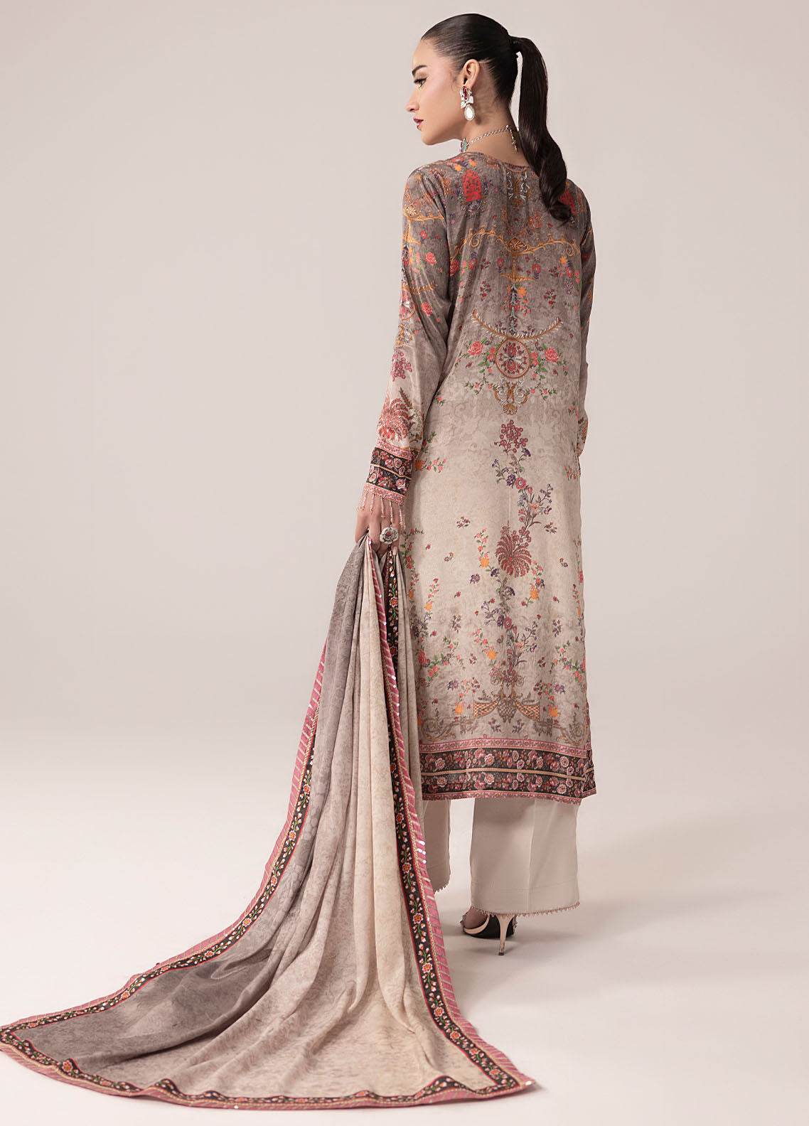 SUAY Eid Formals Unstitched Silk 3pcs - Jotey