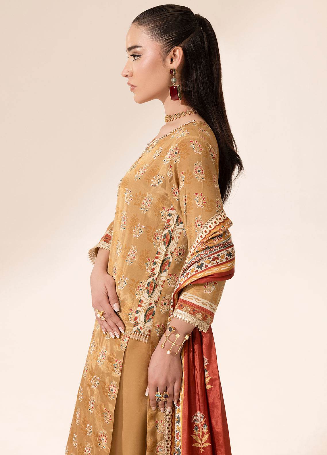 SUAY Eid Formals Unstitched Silk 3pcs - Jotey