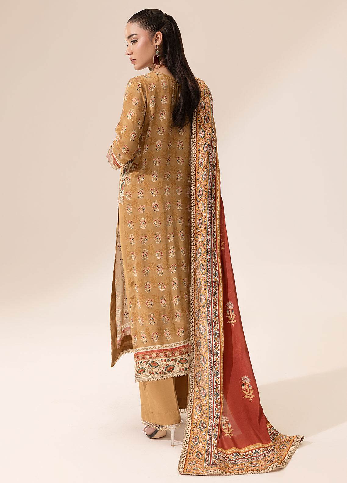 SUAY Eid Formals Unstitched Silk 3pcs - Jotey