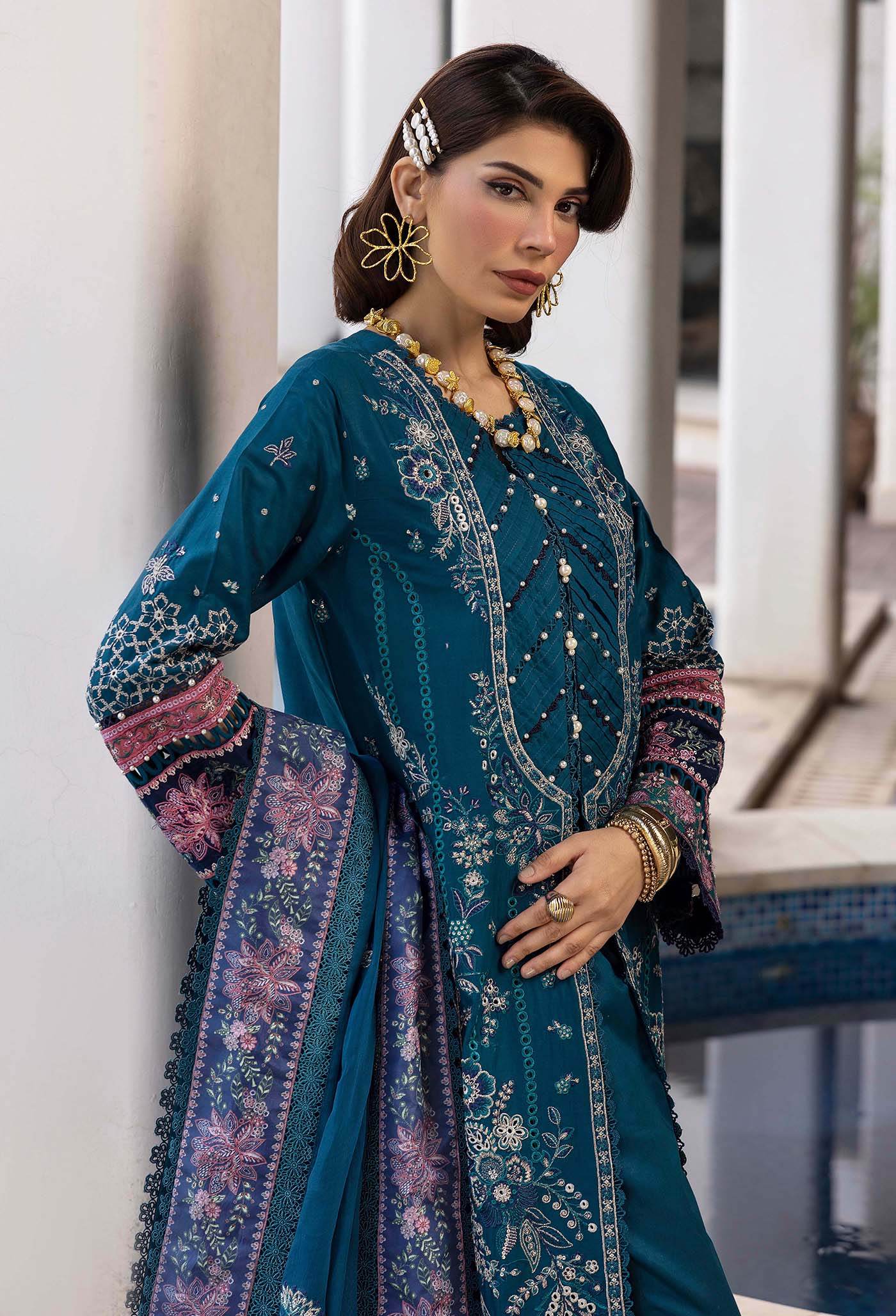 Adans Libas Summer's Dream Embroidered Lawn Unstitched 3 Piece - Jotey