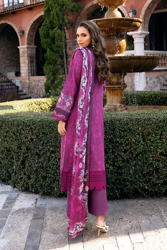 AFROZEH Damask The Holiday Edit'25 Embroidered Lawn 3pcs - Jotey