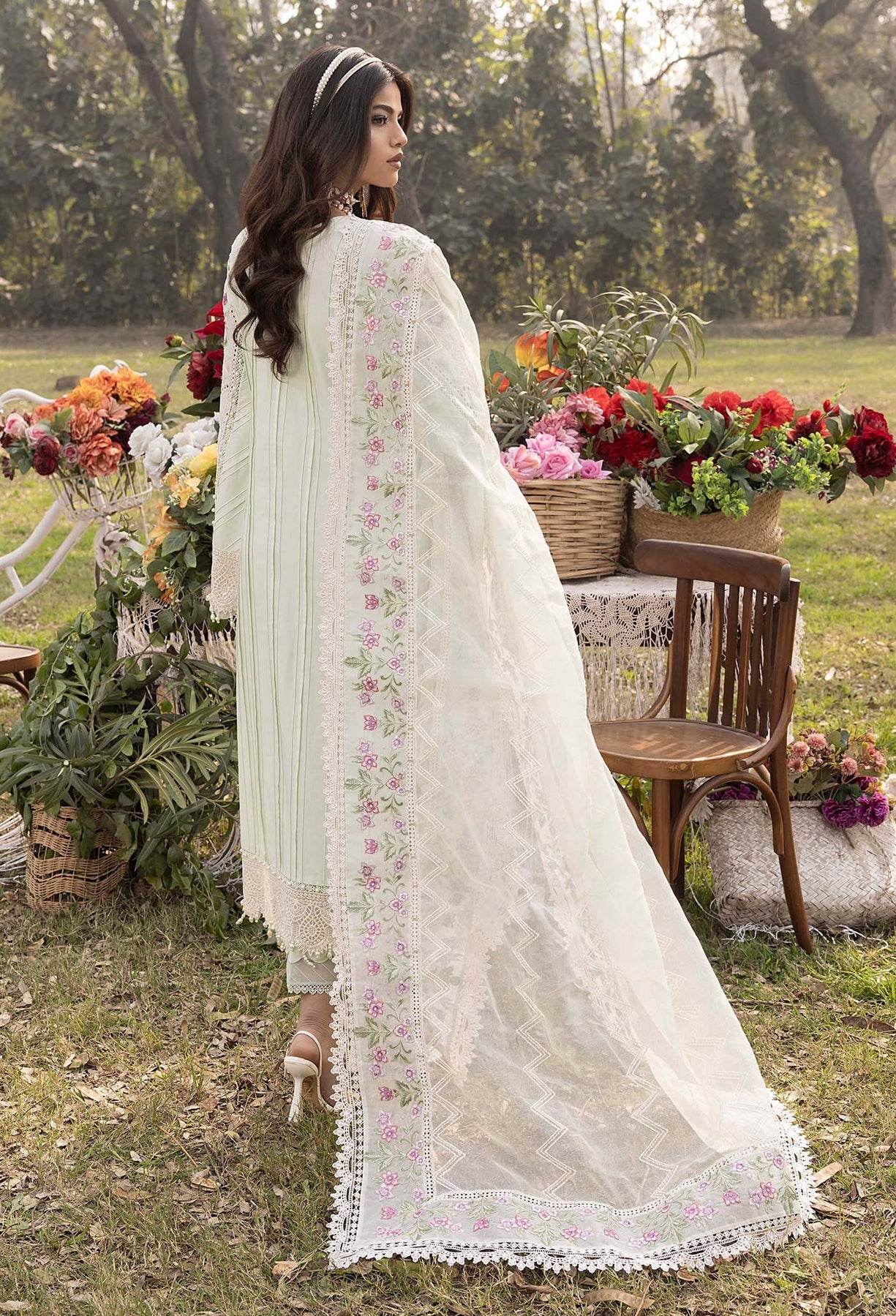 Adans Libas Bazm-E-Bahar Embroidered Lawn Unstitched 3 Piece - Jotey