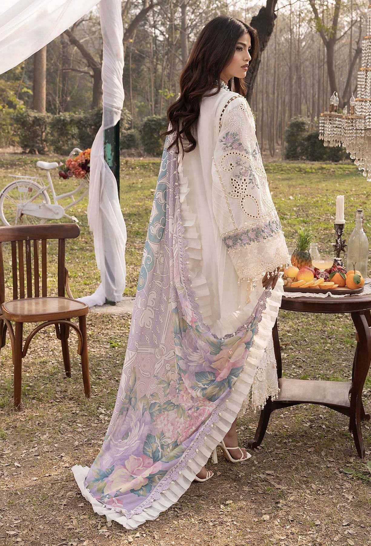 Adans Libas Bazm-E-Bahar Embroidered Lawn Unstitched 3 Piece - Jotey