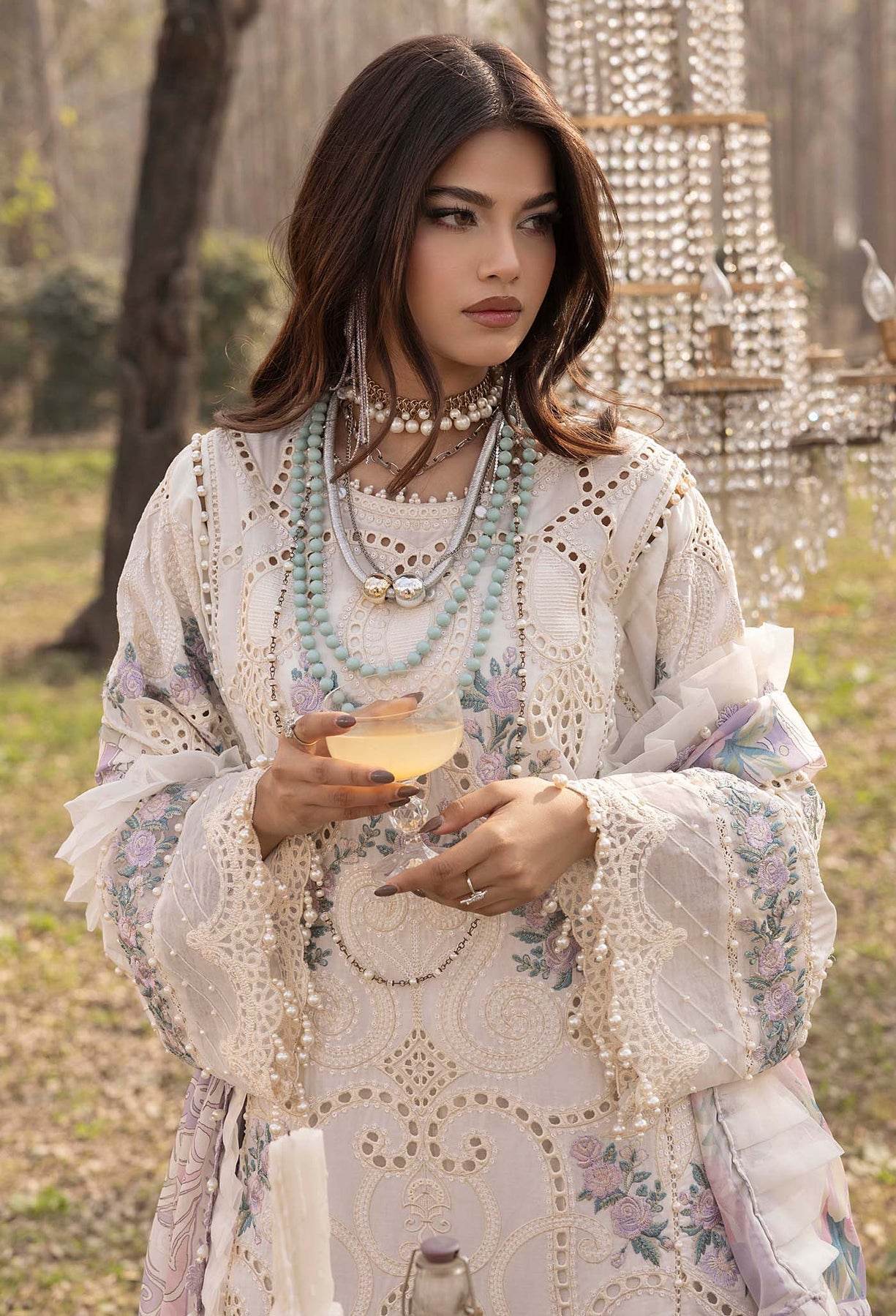 Adans Libas Bazm-E-Bahar Embroidered Lawn Unstitched 3 Piece - Jotey