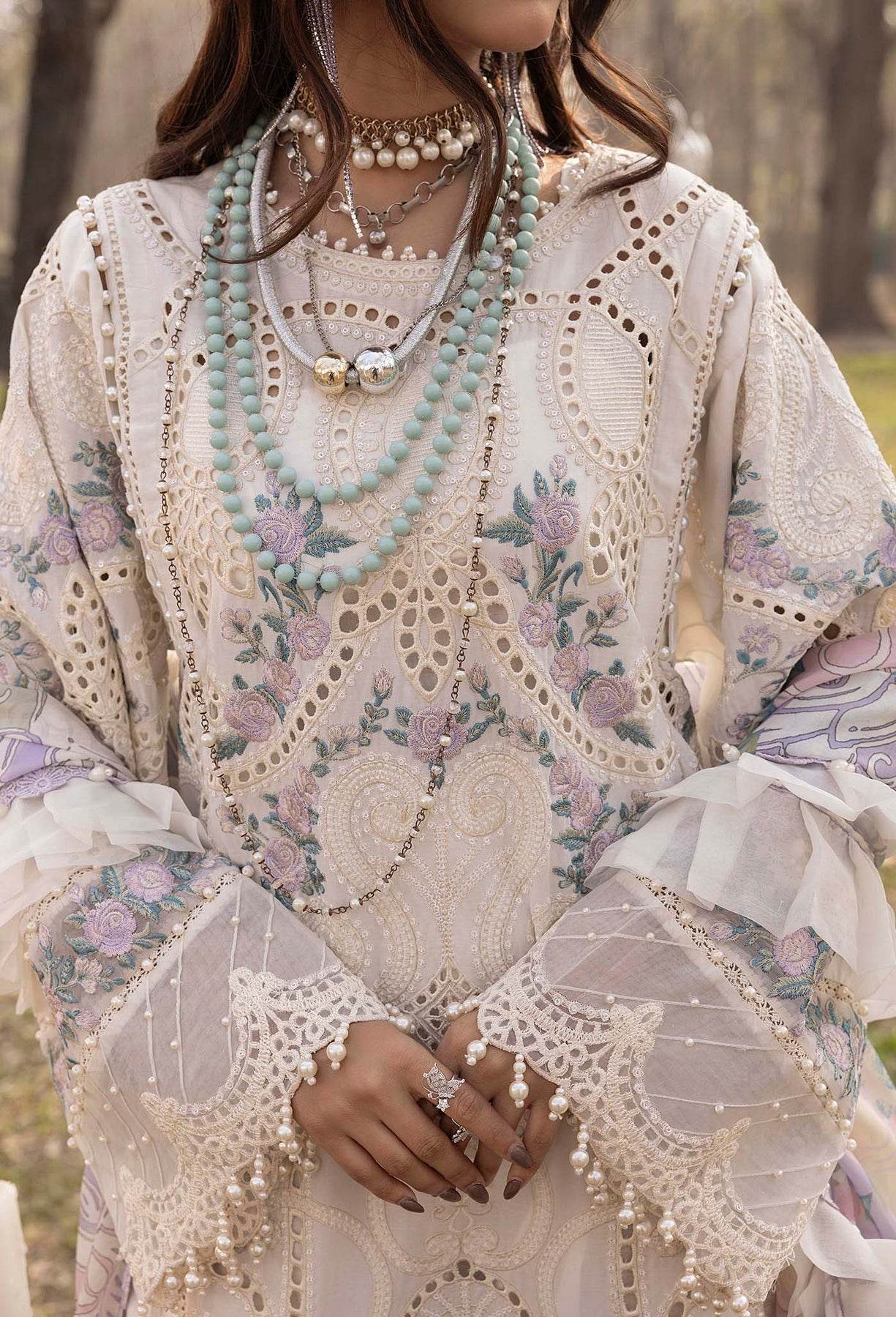 Adans Libas Bazm-E-Bahar Embroidered Lawn Unstitched 3 Piece - Jotey