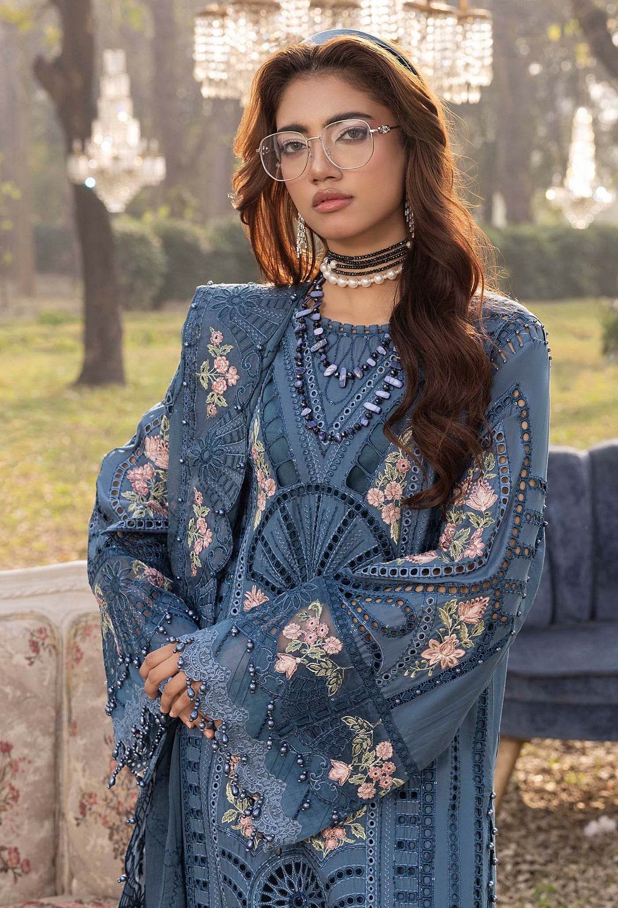 Adans Libas Bazm-E-Bahar Embroidered Lawn Unstitched 3 Piece - Jotey