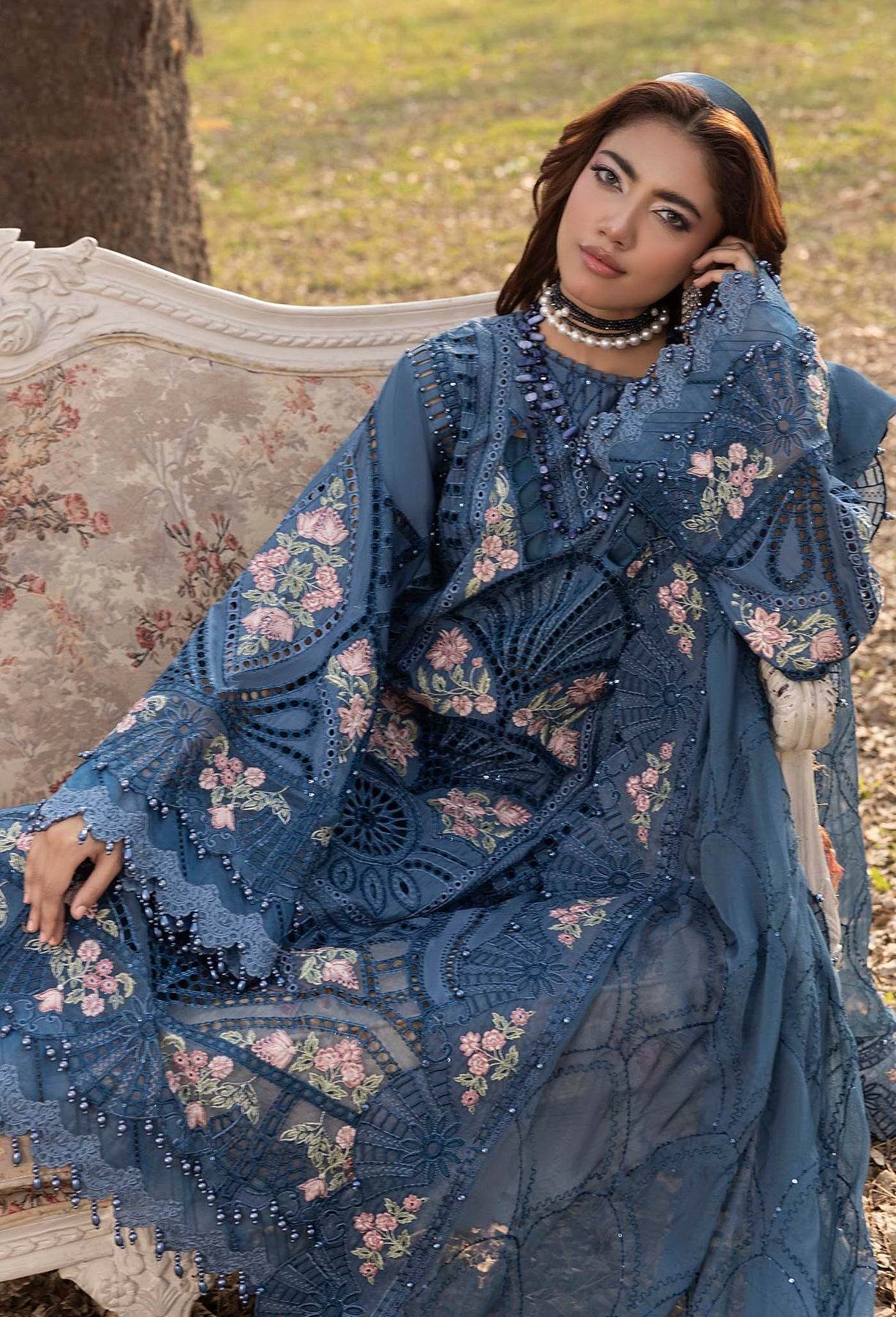 Adans Libas Bazm-E-Bahar Embroidered Lawn Unstitched 3 Piece - Jotey