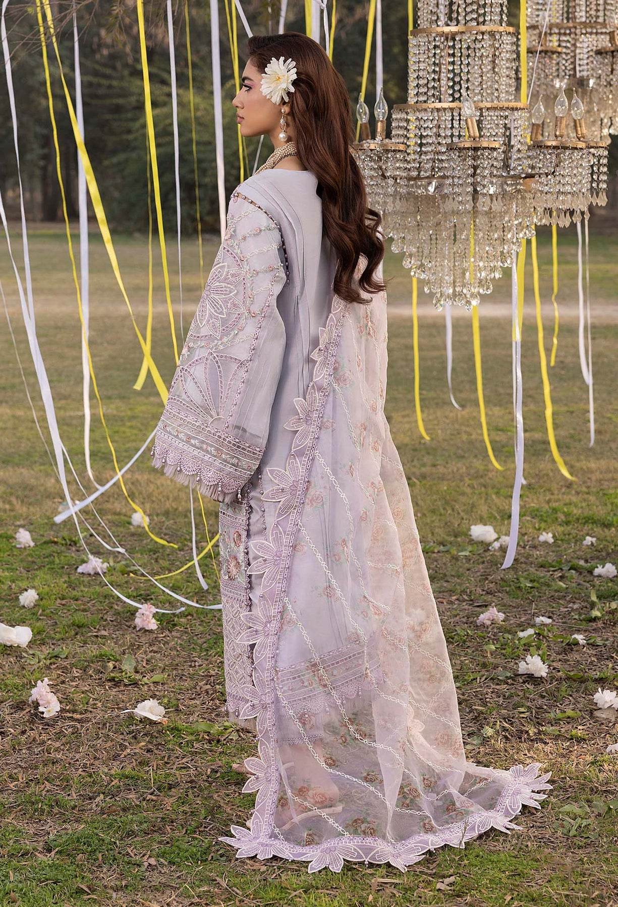 Adans Libas Bazm-E-Bahar Embroidered Lawn Unstitched 3 Piece - Jotey