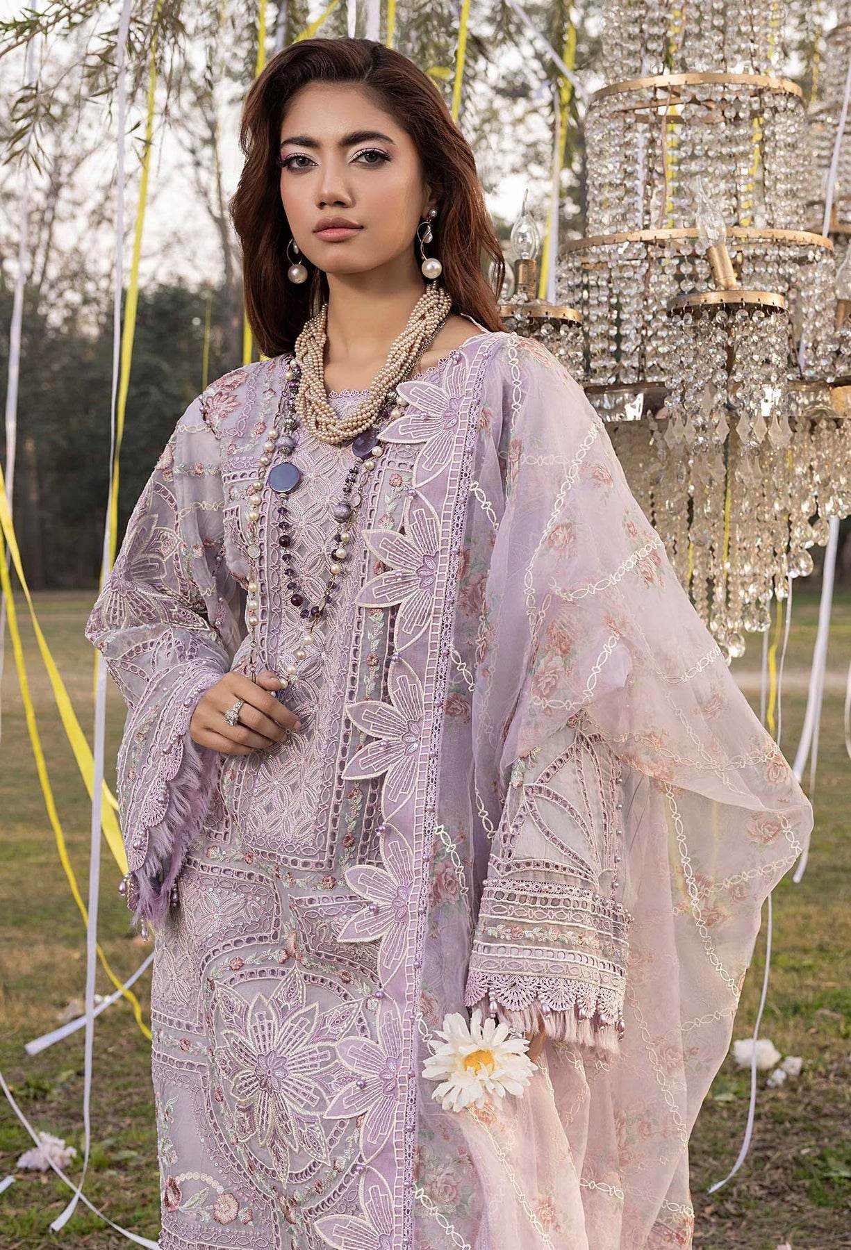 Adans Libas Bazm-E-Bahar Embroidered Lawn Unstitched 3 Piece - Jotey