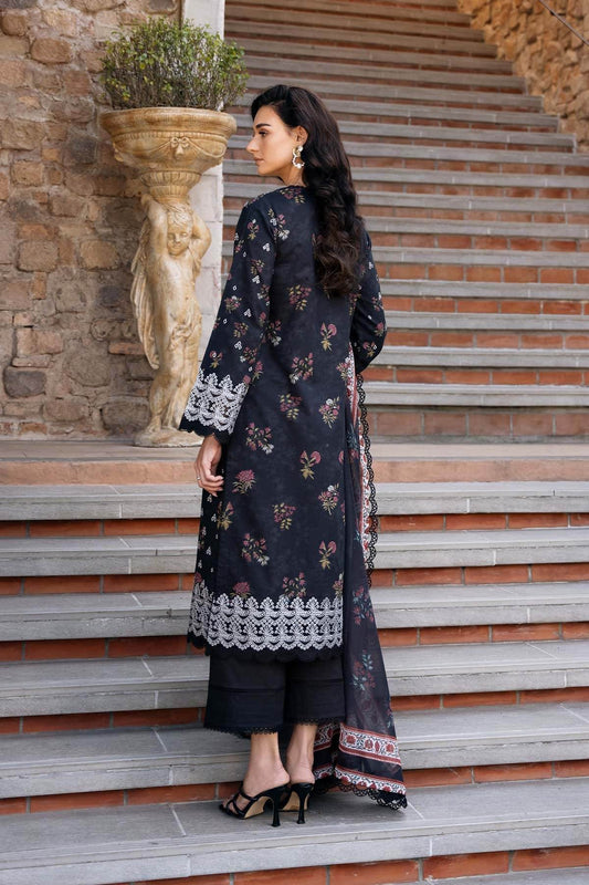 AFROZEH Damask The Holiday Edit'25 Embroidered Lawn 3pcs - Jotey