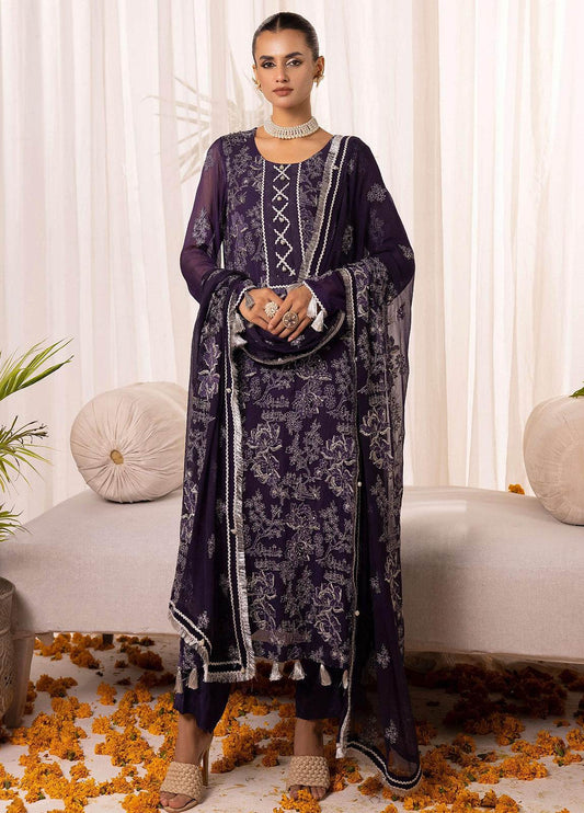 SHAATOOSH BY ANAYA HOOR Luxury Chiffon Unstitched 3pcs - Jotey