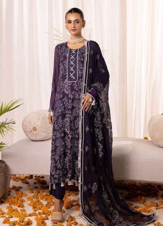 SHAATOOSH BY ANAYA HOOR Luxury Chiffon Unstitched 3pcs - Jotey