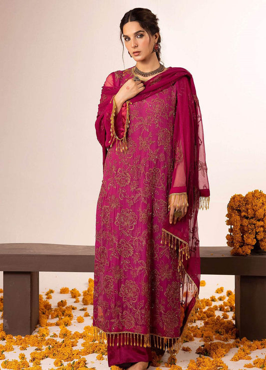 SHAATOOSH BY ANAYA HOOR Luxury Chiffon Unstitched 3pcs - Jotey