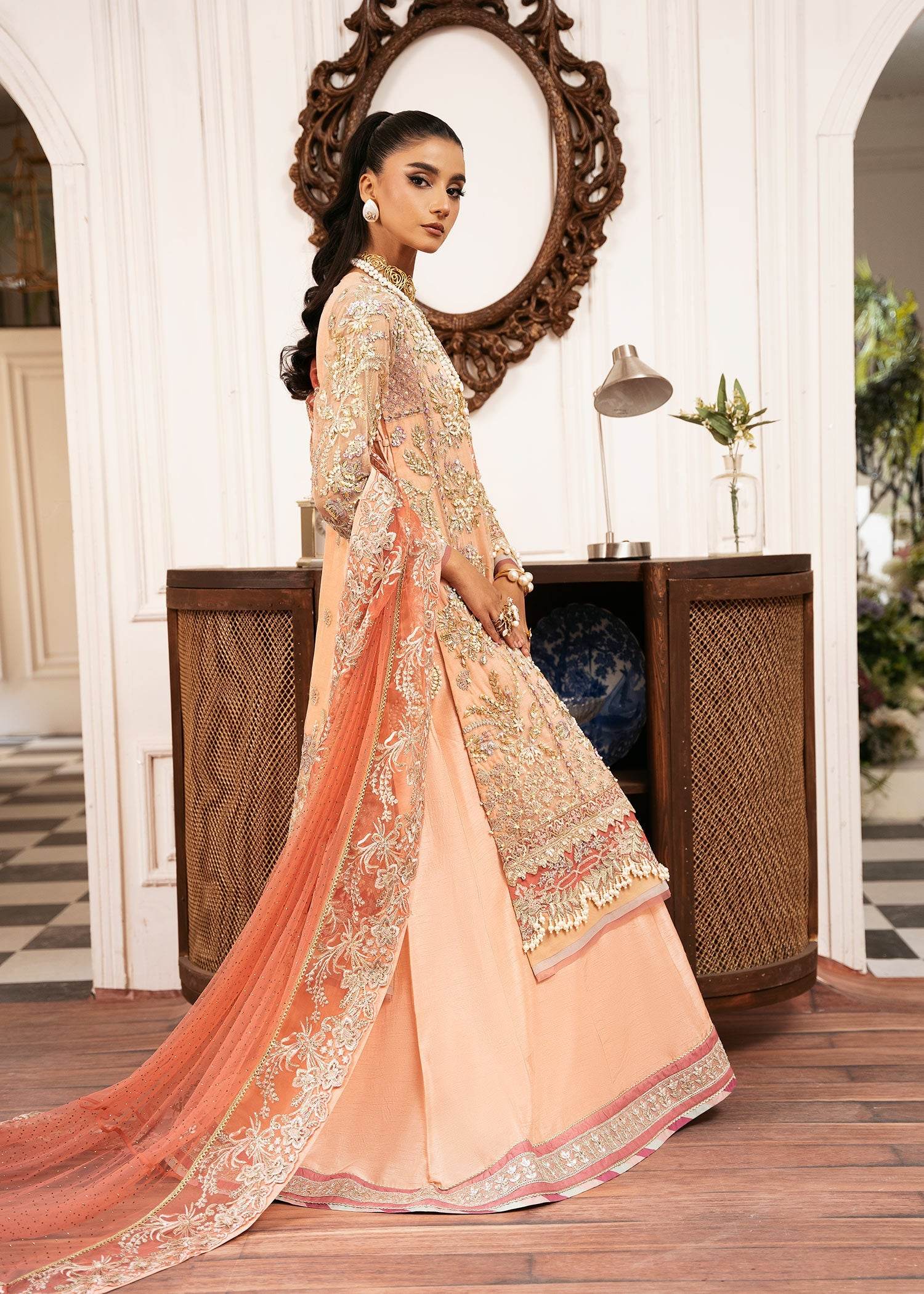 INAYAT Luxury Wedding Formals Unstitched 3pcs - Jotey