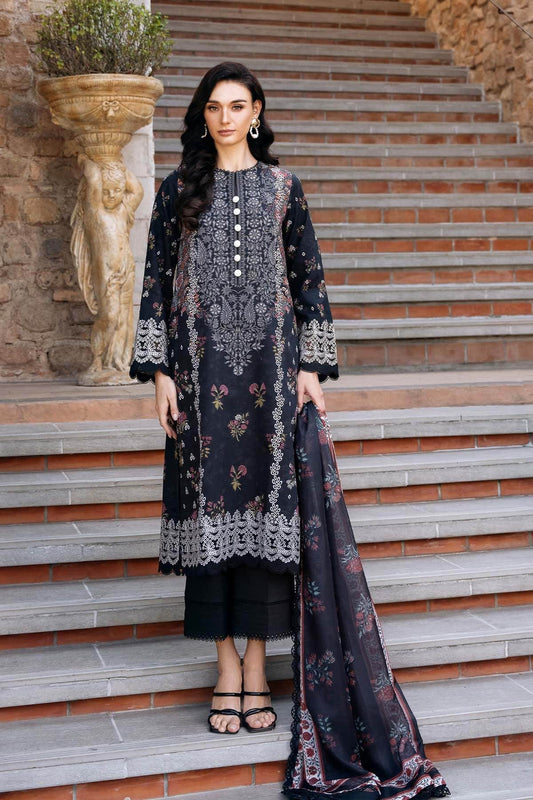 AFROZEH Damask The Holiday Edit'25 Embroidered Lawn 3pcs - Jotey