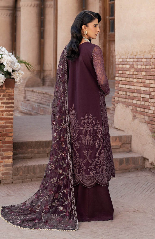 Shehnai By Zarif Embroidered Luxury Wedding Unstitched 3pcs - Jotey