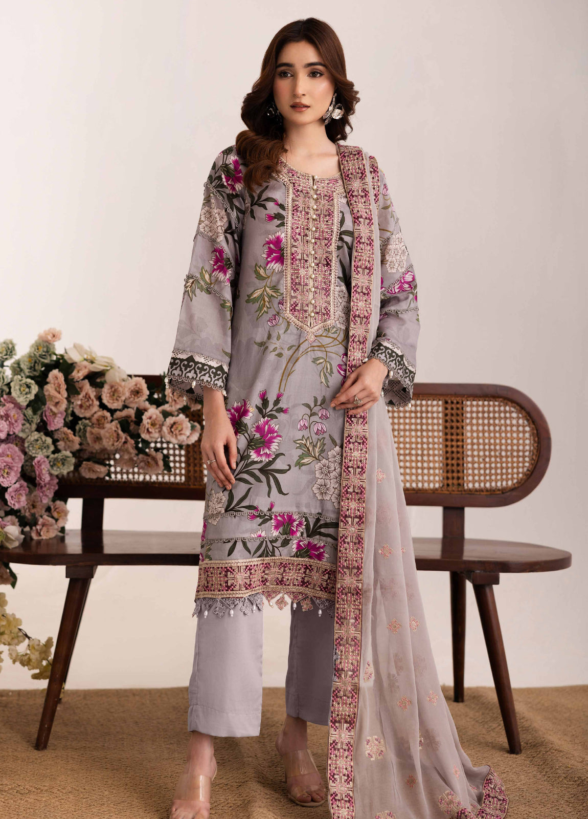 Aazina by Johra Embroidered Printed Lawn Unstitched 3Pcs