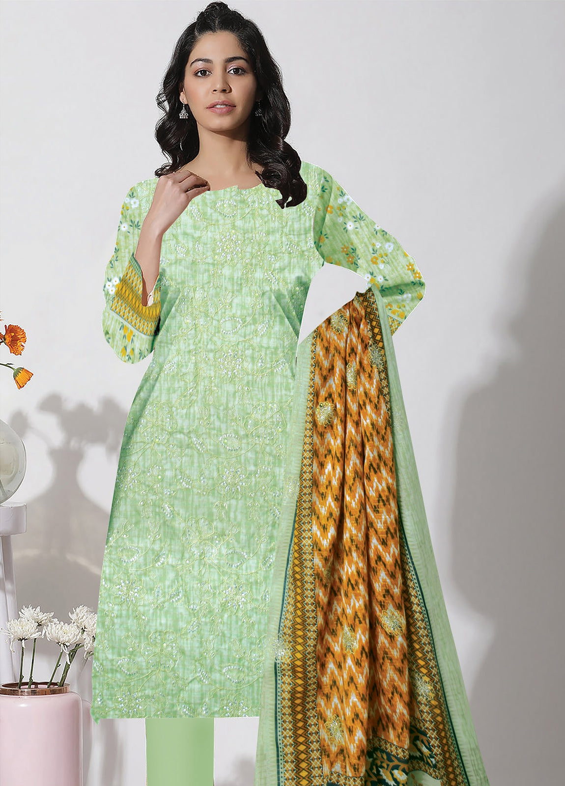 Zeba Summer'02 Embroidered Printed Lawn Unstitched 3pcs