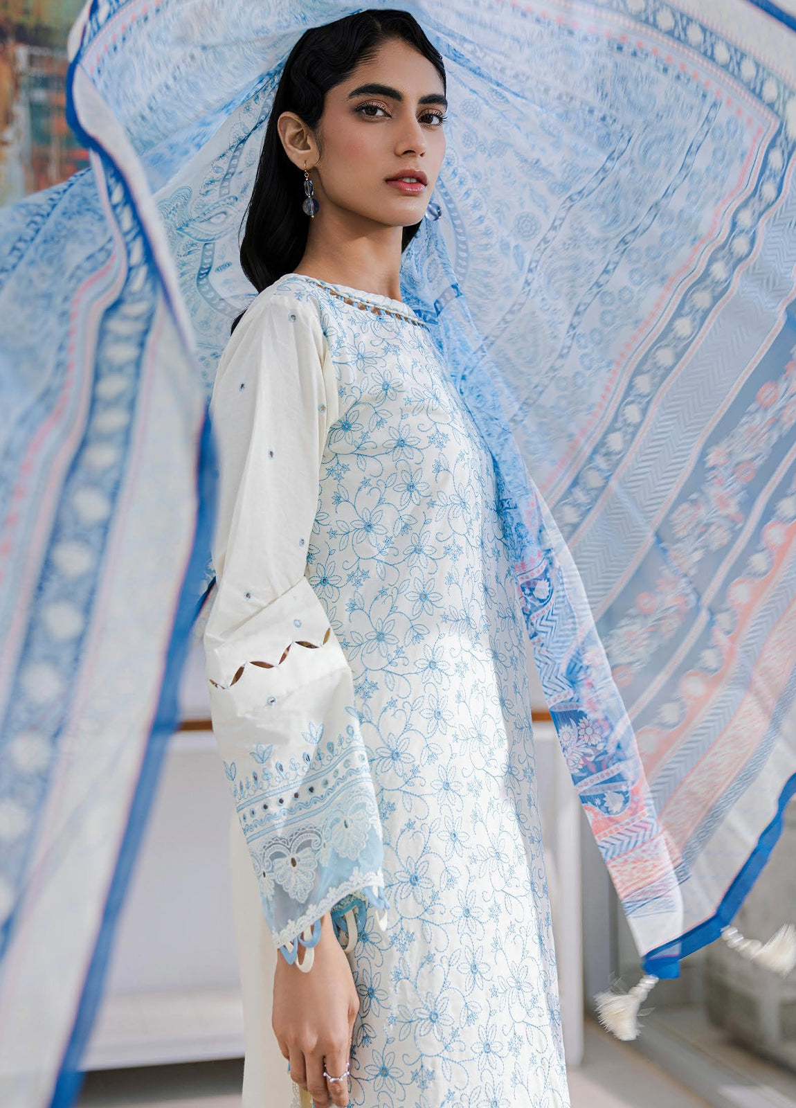 Zellbury Chikankari Embroidered Lawn Unstitched 3Pcs