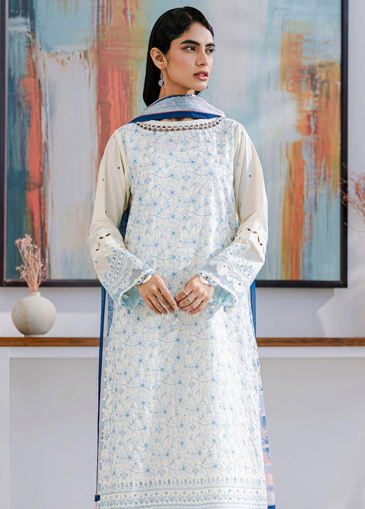 Zellbury Chikankari Embroidered Lawn Unstitched 3Pcs