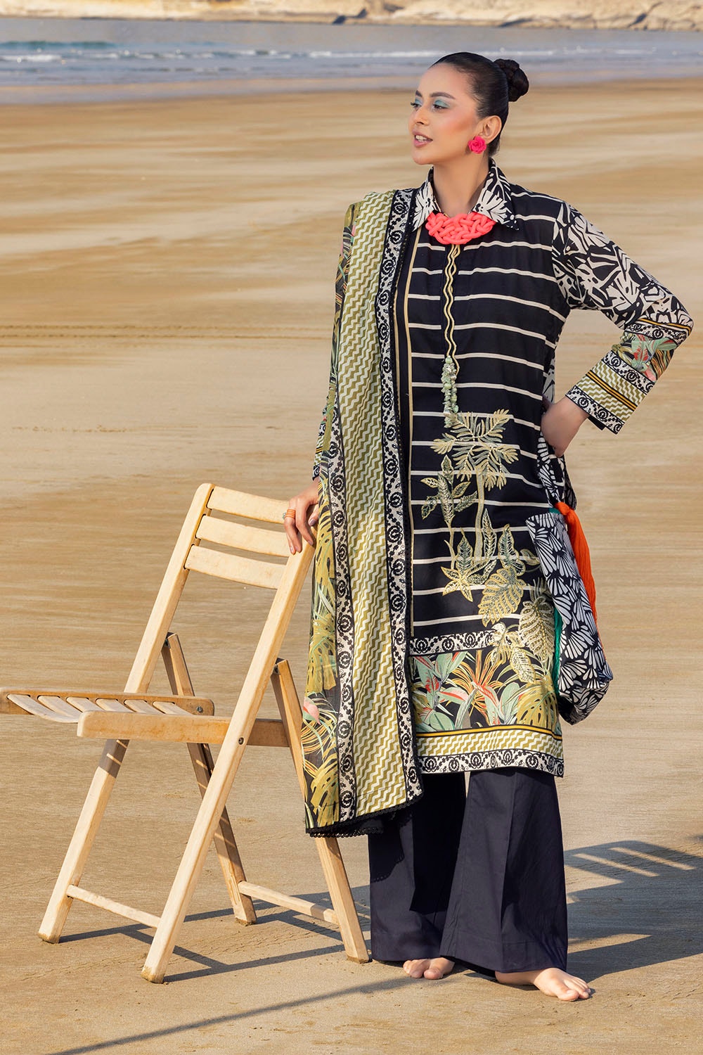 Tangerine By Gul Ahmed Embroidered Printed Summer Lawn'25 Unstitched 3pcs