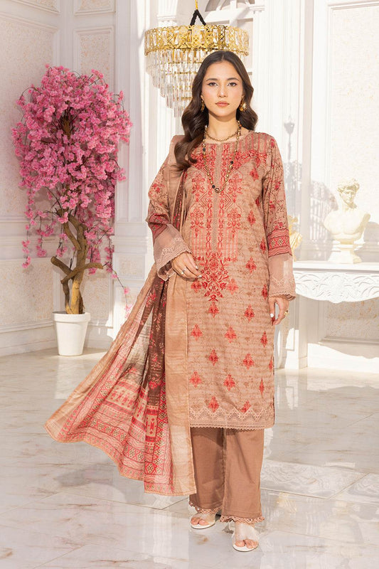 Somika By Johra Embroidered Fancy Lawn Unstitched 3Pcs - Jotey