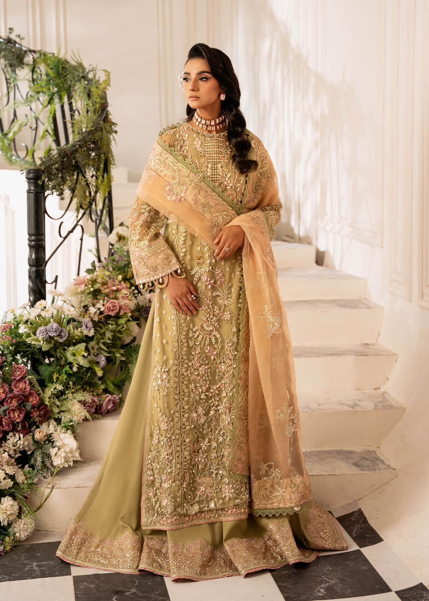 INAYAT Luxury Wedding Formals Unstitched 3pcs - Jotey