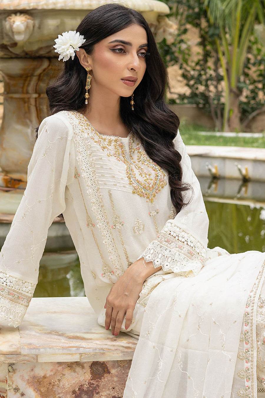 SOHA By Noori Stitched Chiffon Luxury 3pcs - Jotey