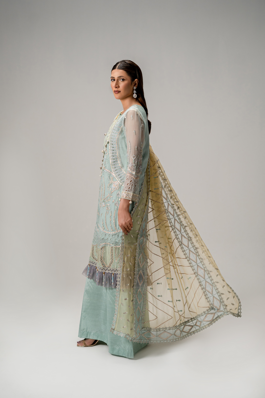 Zebtan Aura Vol-01 Embroidered Chiffon Unstitched 3pcs