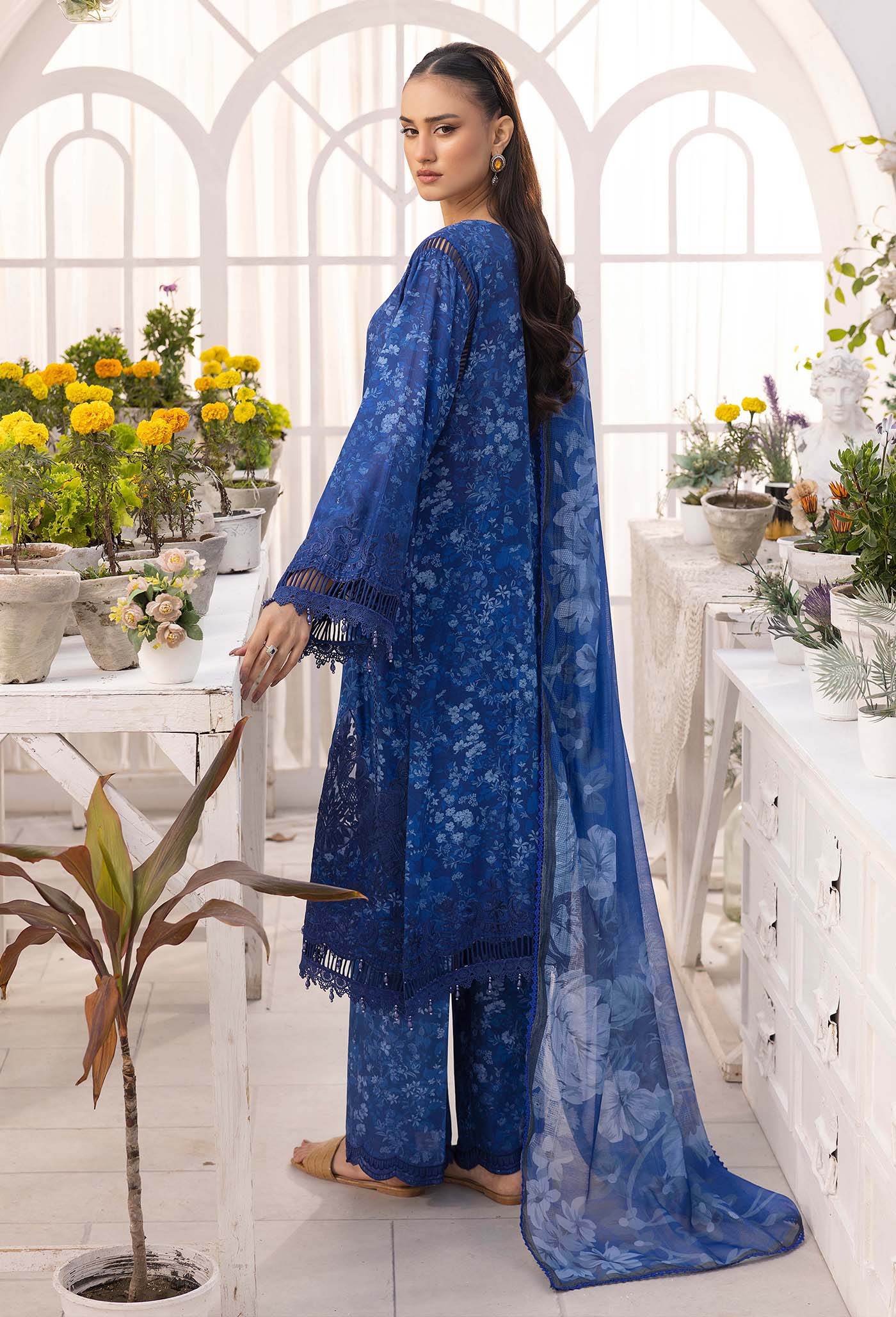 Solana By Adans Libas Printed Lawn Unstitched 3 Piece - Jotey
