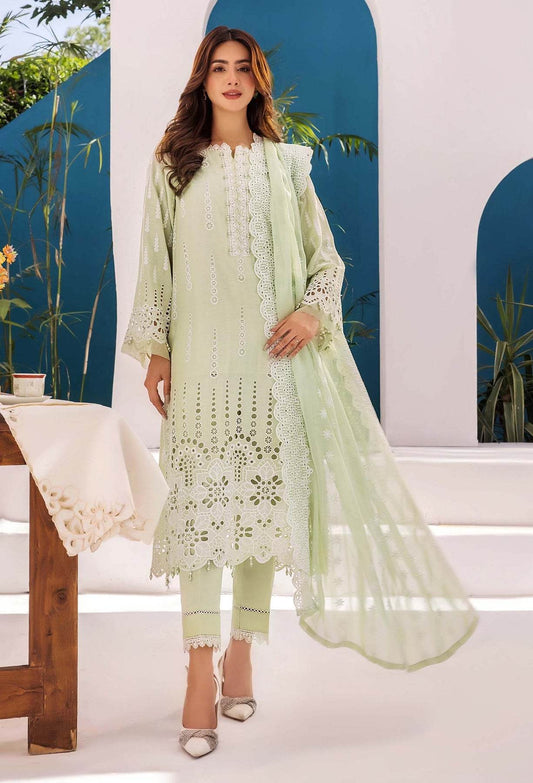 Adans Libas Stella Unstitched Chikankari Lawn 3 Piece - Jotey